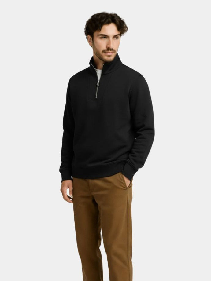 Sudadera Deportiva con Cremallera en Negro