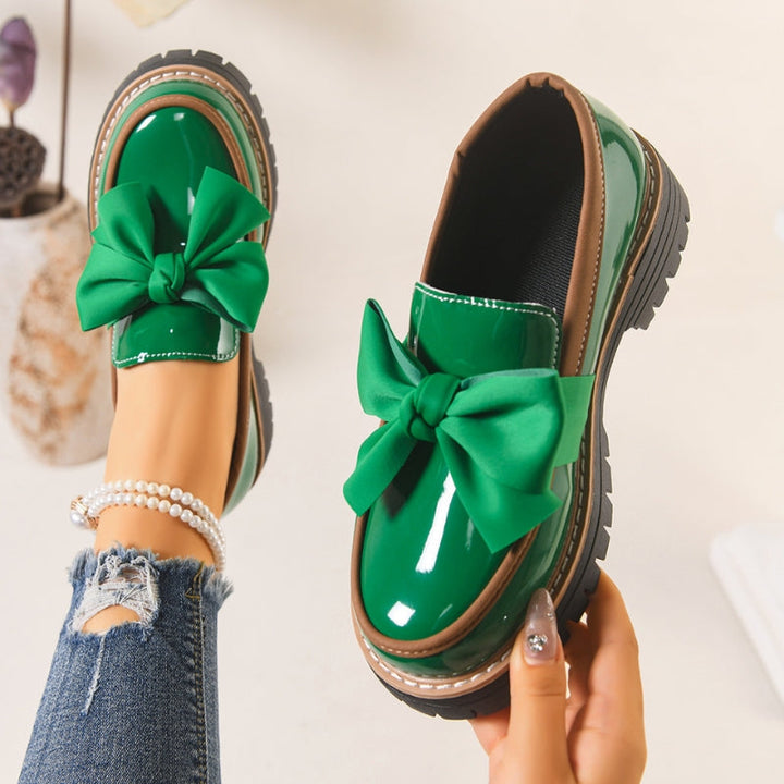 Mocasines Brillantes con Lazo
