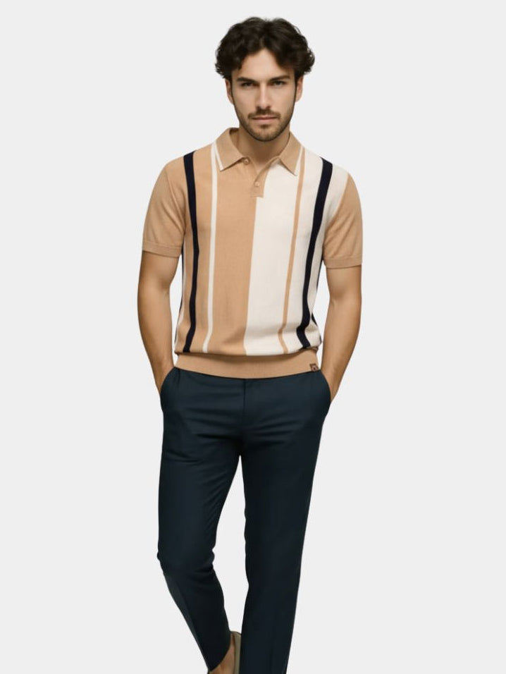 Striped Retro Polo