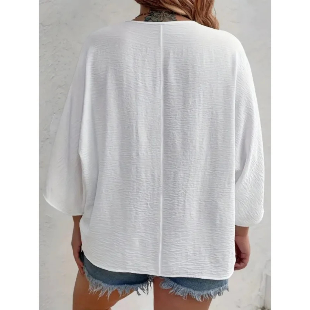 Dorothy™ | Top elegante con cuello en V y botones