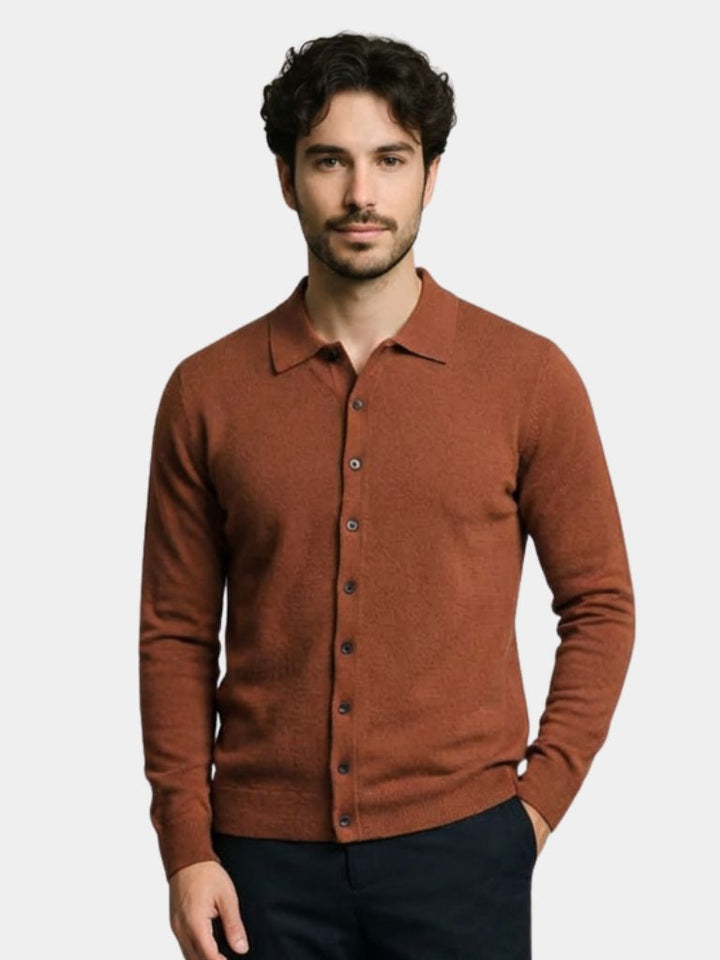 Cashmere Polo Cardigan