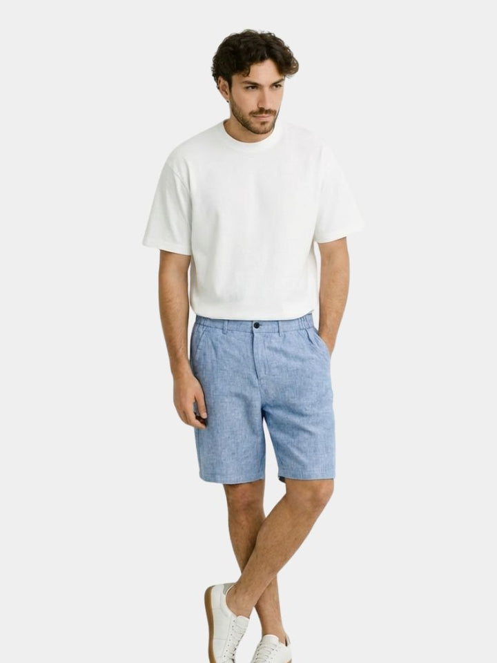Lino Bleu Horizon - Pantalones Cortos