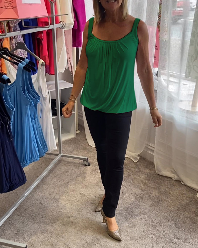 Robin™ | Top de verano sin mangas con cuello redondo