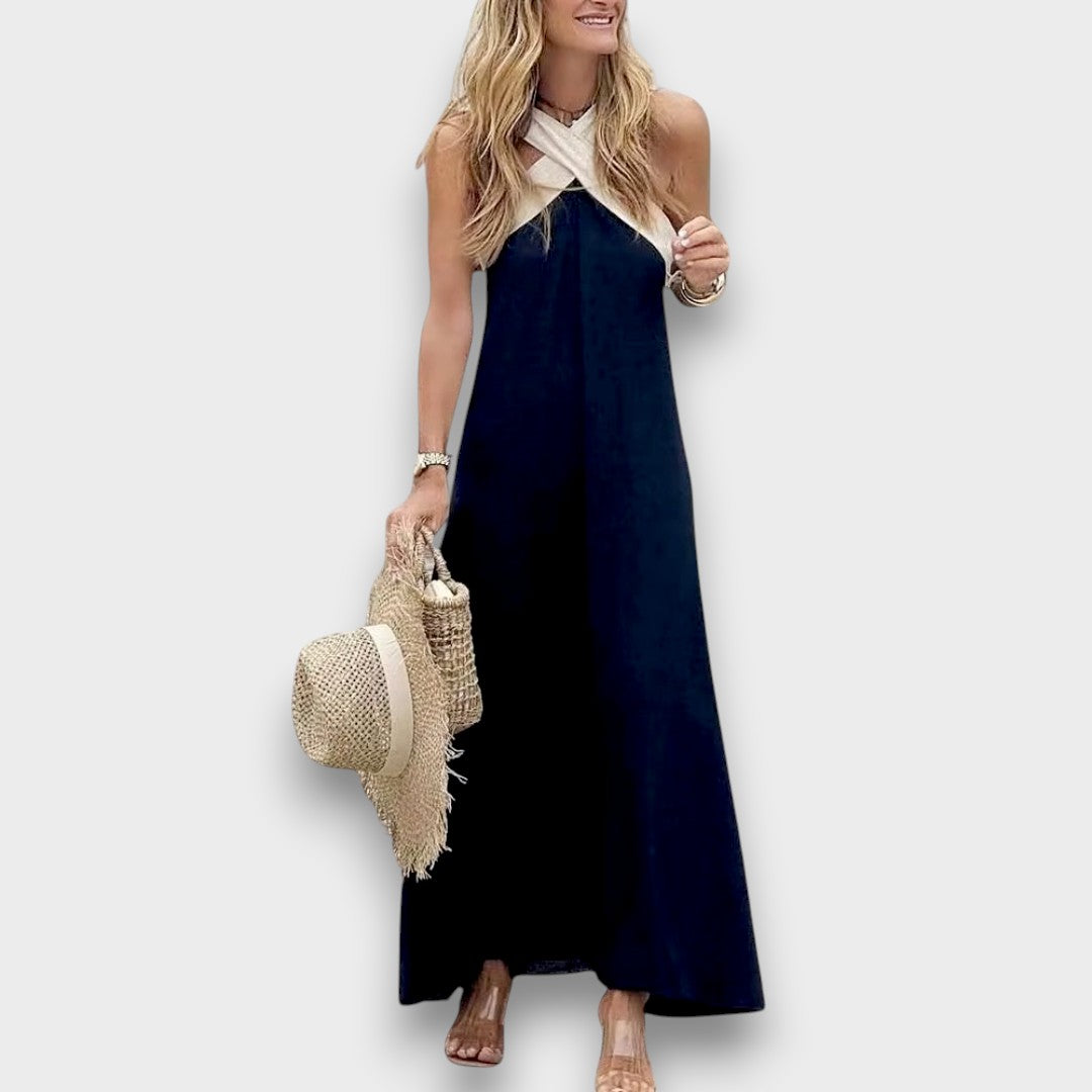 Iva - Vestido maxi con tirantes cruzados