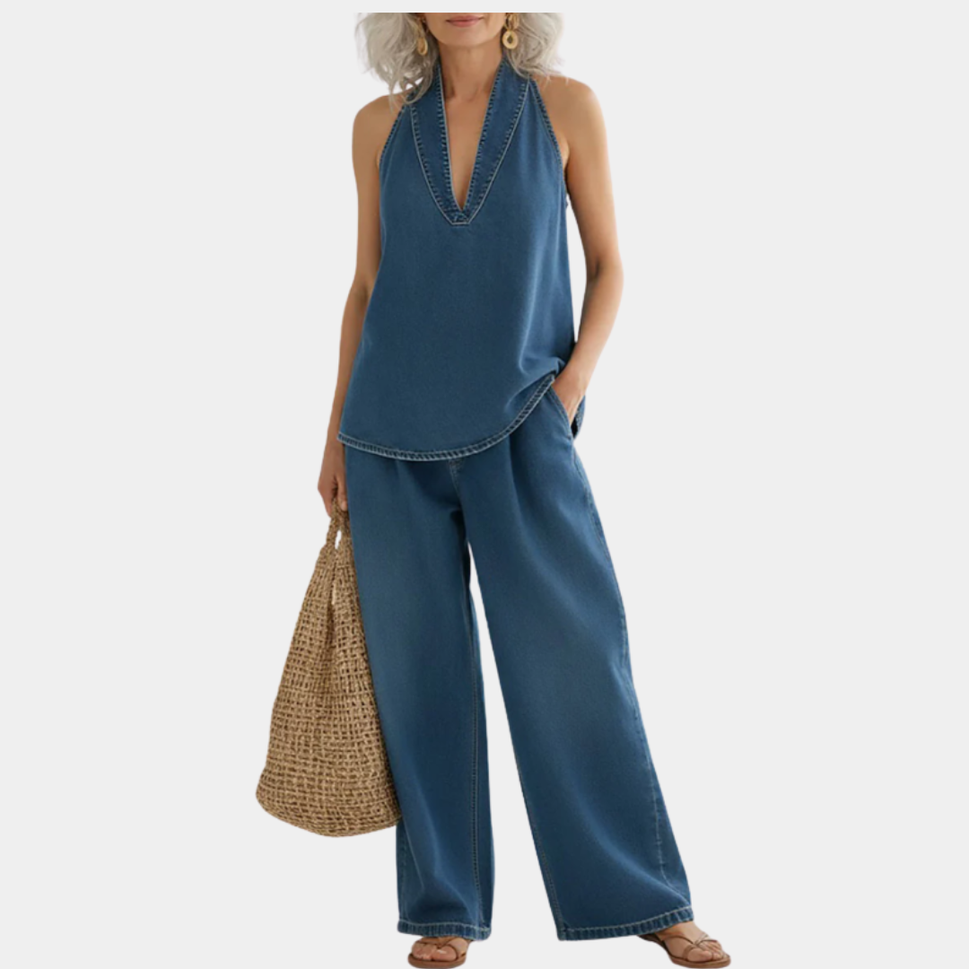 Ivy™ | Conjunto de dos piezas de denim vintage