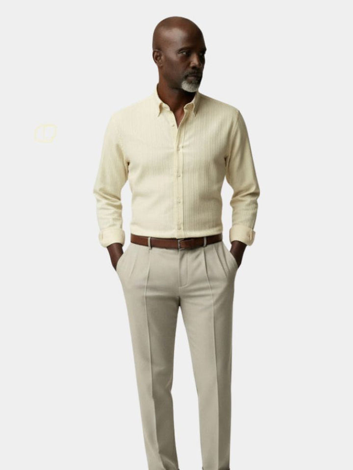 Camisa de Rayas Seersucker con Botones