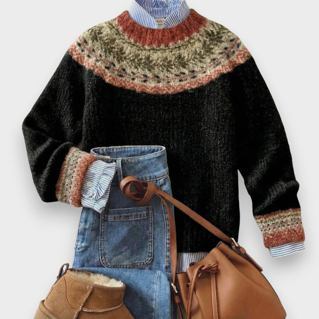 Slávka - Sudadera de punto nórdica heredada