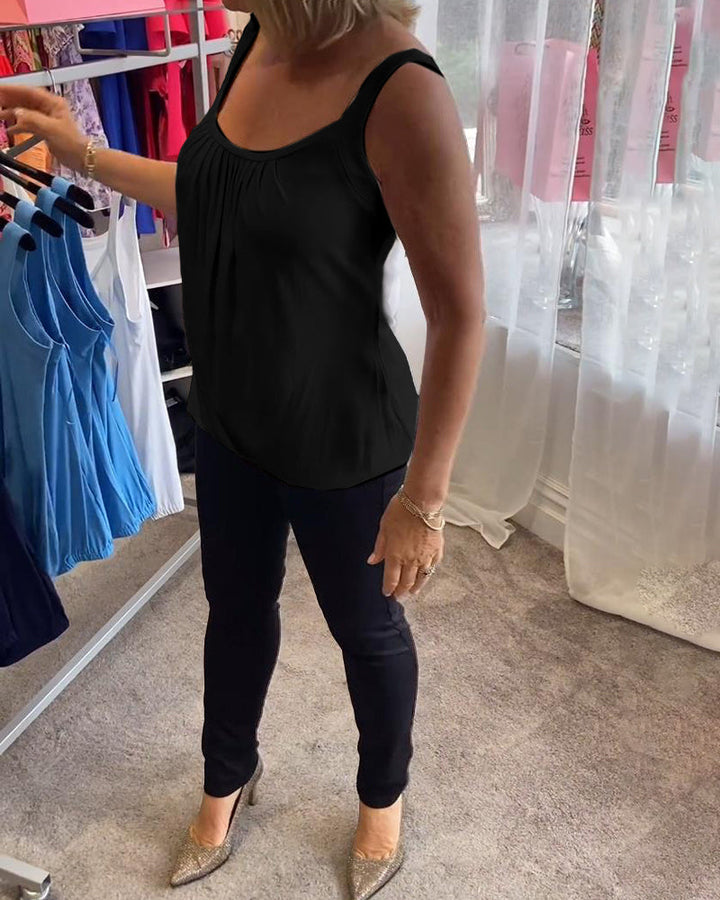Robin™ | Top de verano sin mangas con cuello redondo