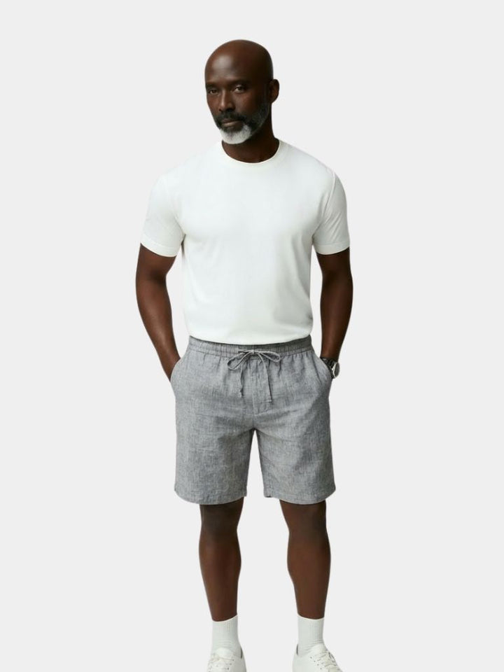 Shorts de Lino Gris Mariner