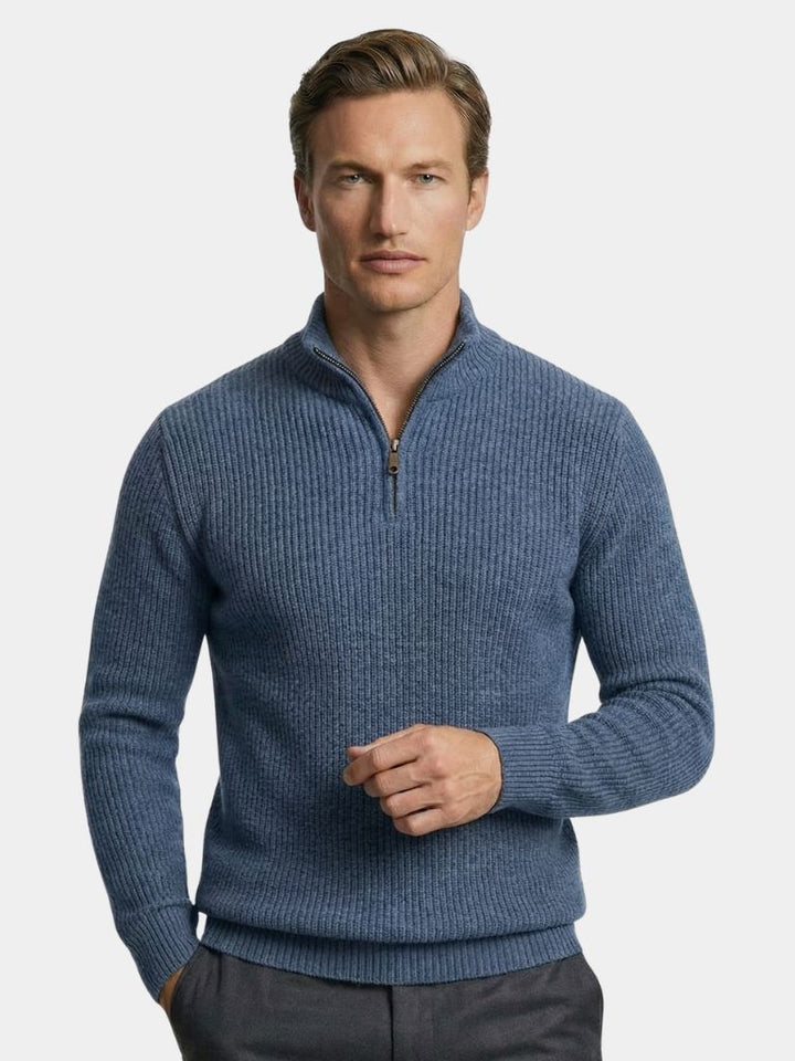 Suéter Clásico con Cuello Quarter-Zip