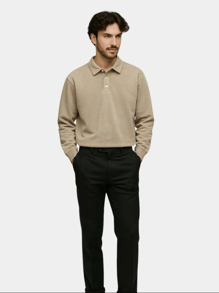 Canyon Mist Long Sleeve Polo Shirt
