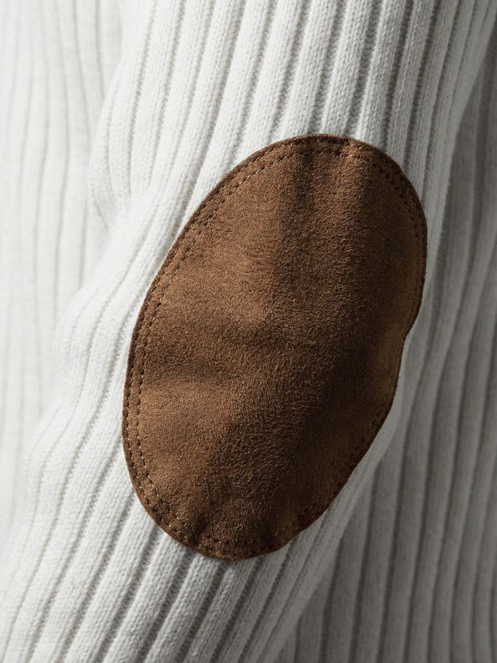 Suéter Henley de Cuello Alto Elegante