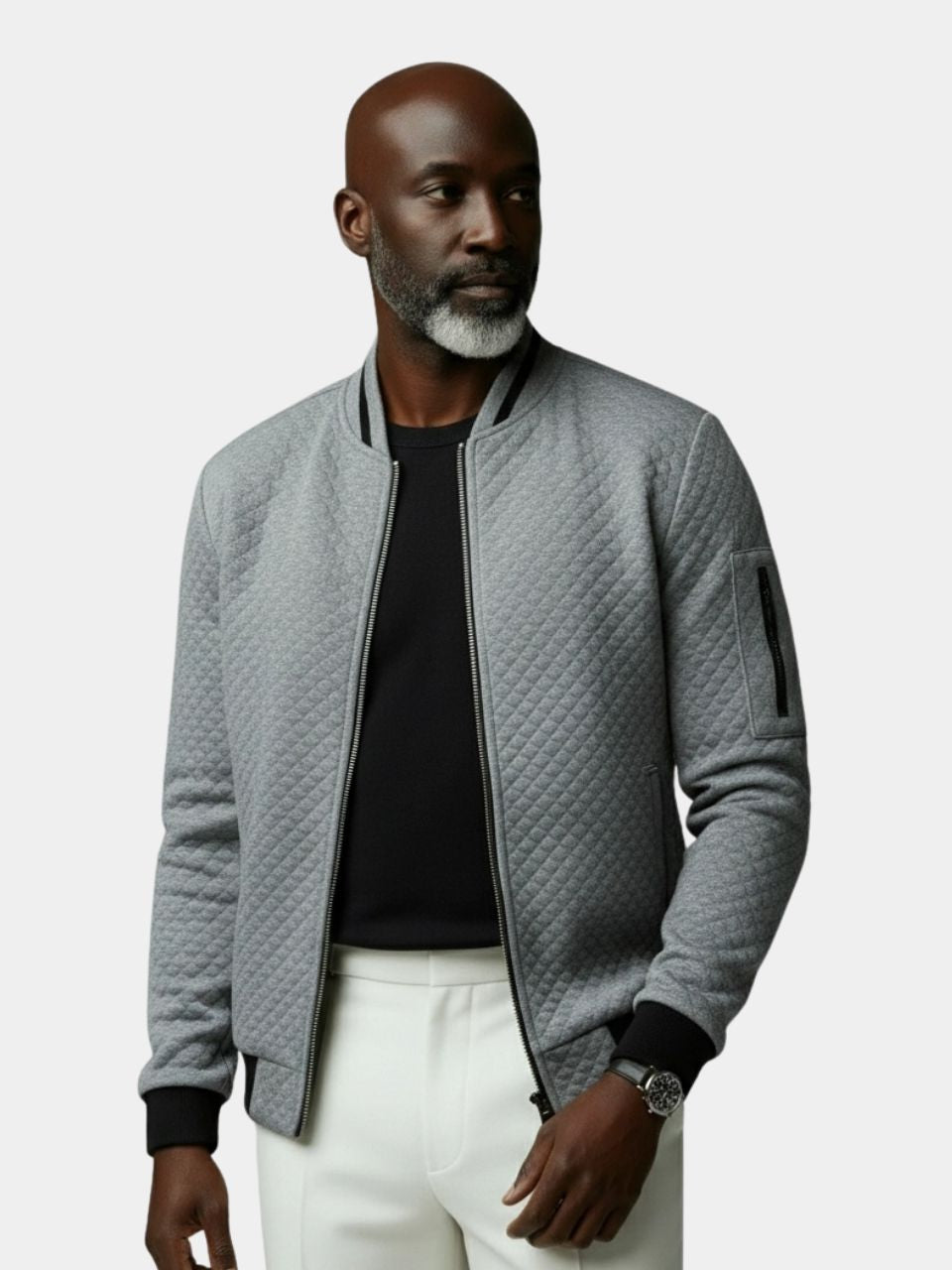 Chaqueta Bomber Texturizada Casual