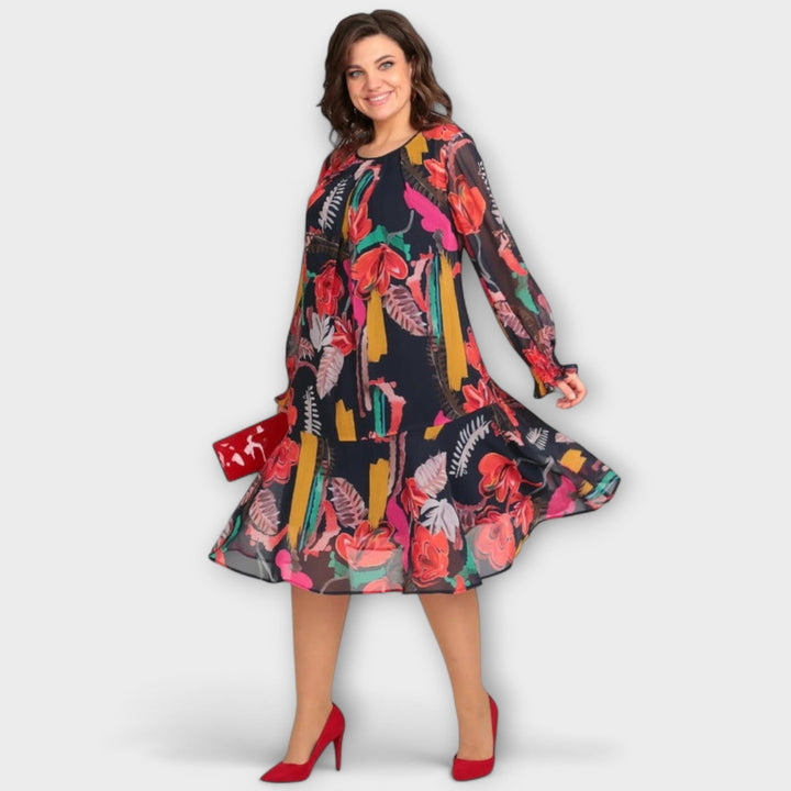 Caroline - Vestido elegante para figuras con curvas para máxima comodidad