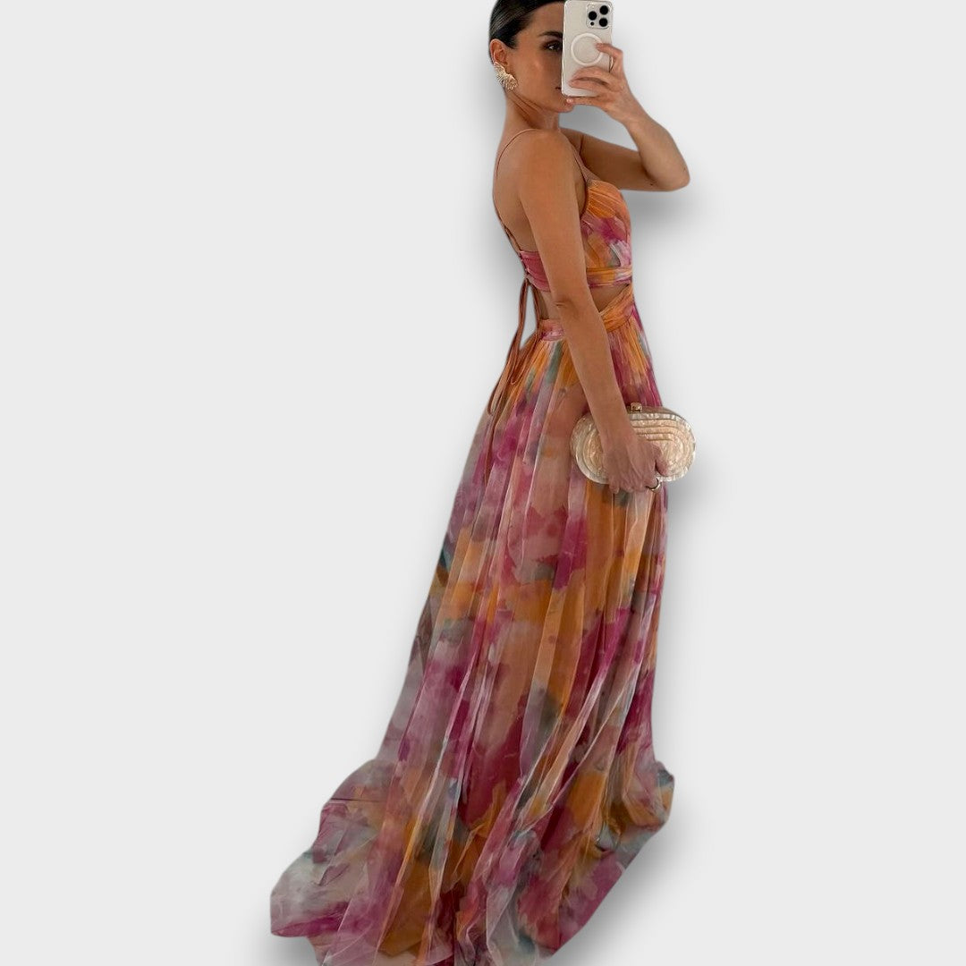 Giselle - Vestido Maxi con Estampado Floral