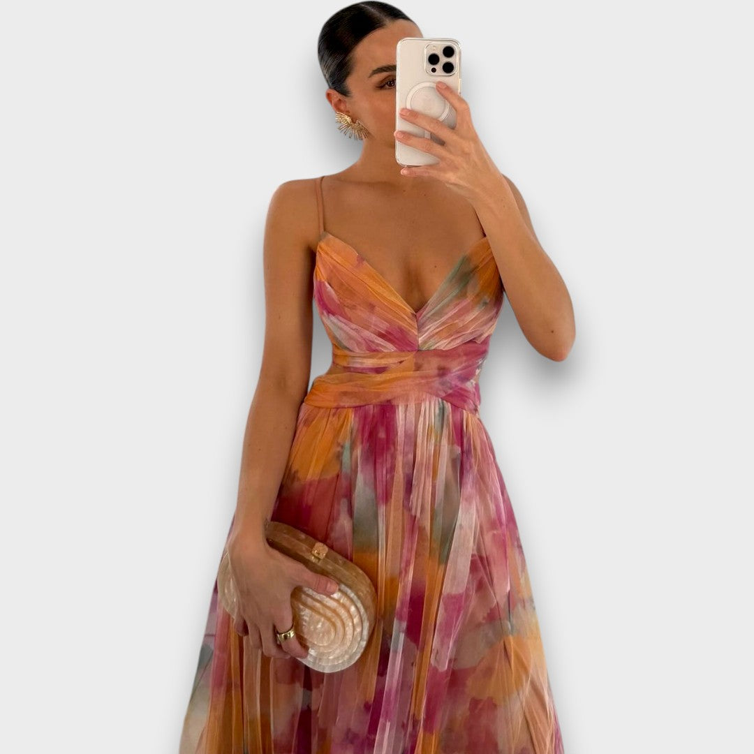 Giselle - Vestido Maxi con Estampado Floral