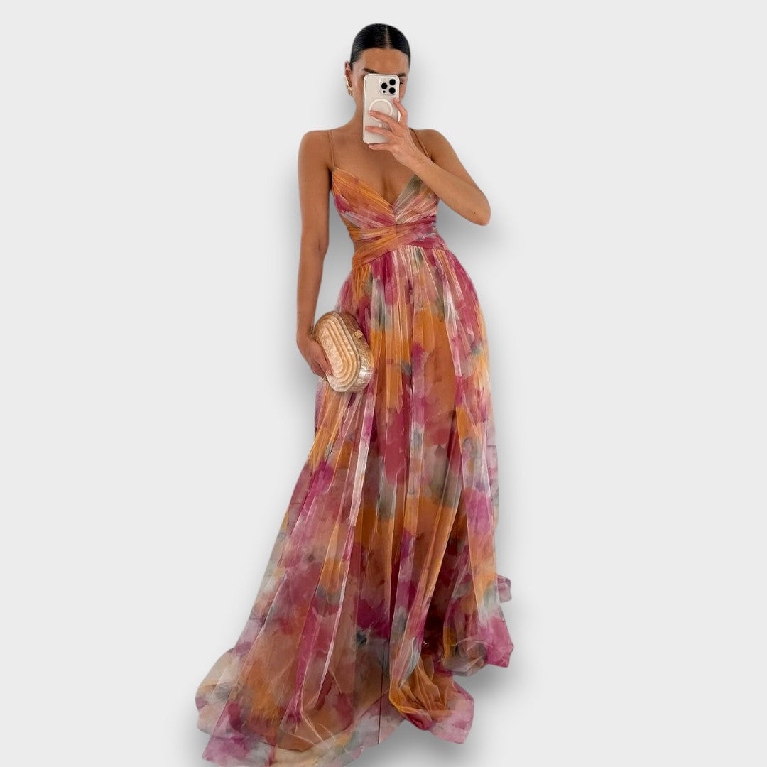 Giselle - Vestido Maxi con Estampado Floral