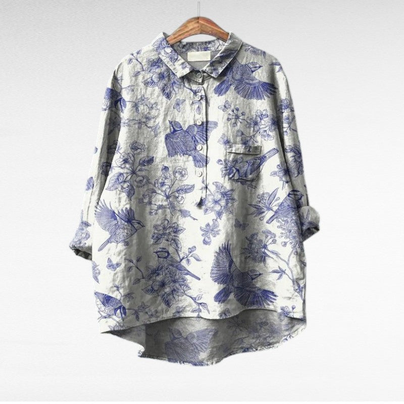 Blusa floral artística