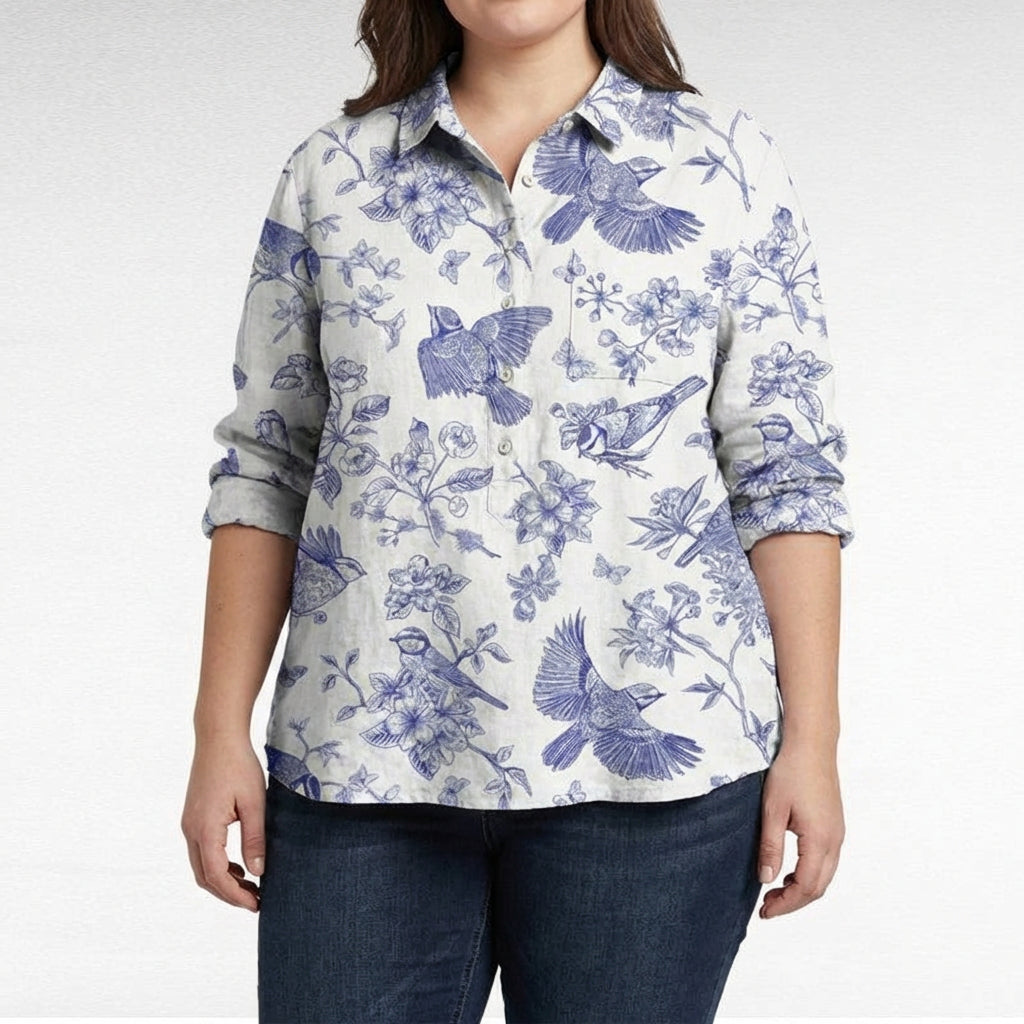 Claire™ | Blusa de lino elegante de verano