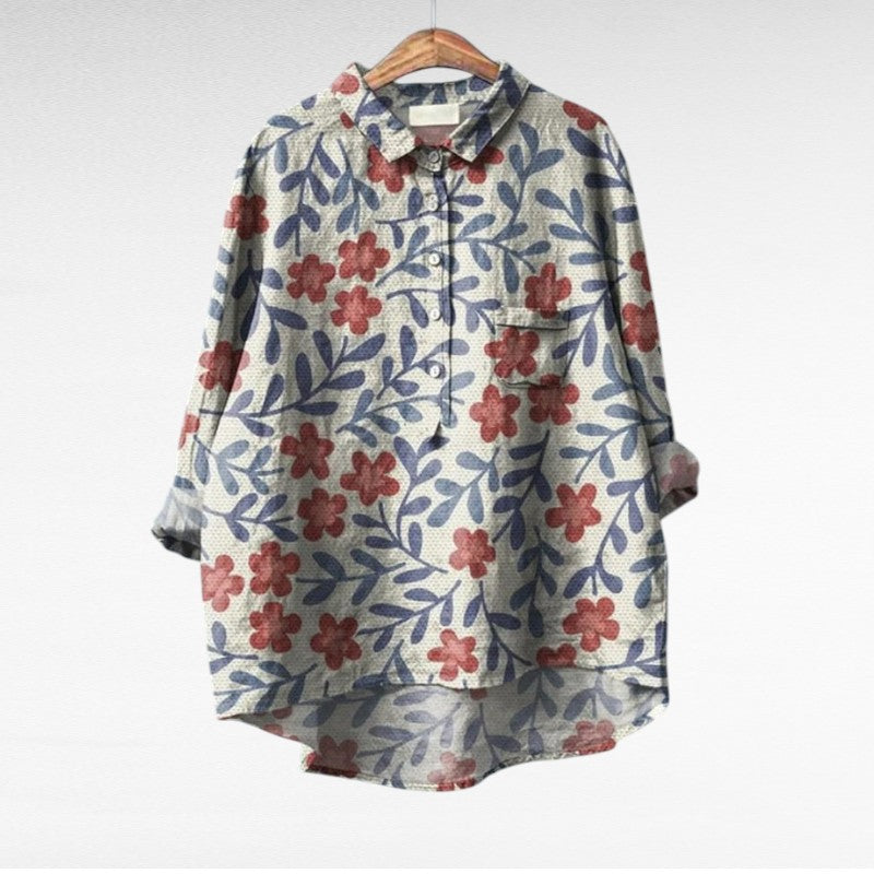 Blusa floral artística
