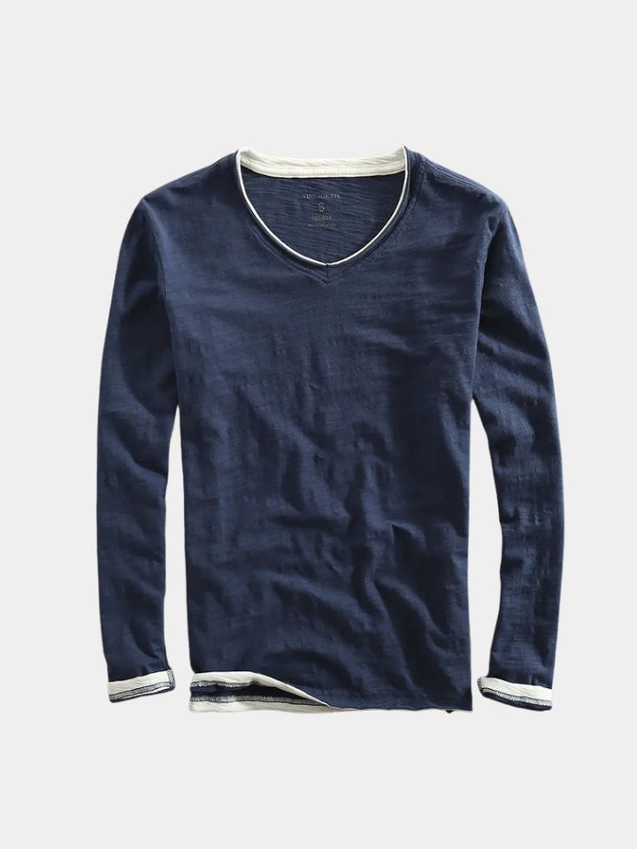Camisa de Manga Larga Moderno Mariner