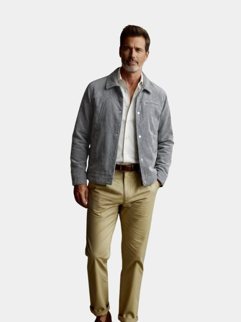 Chaqueta Minimalista de Pana Sherpa