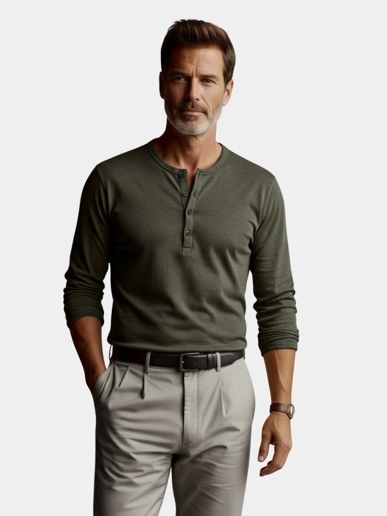Camiseta de Manga Larga Henley