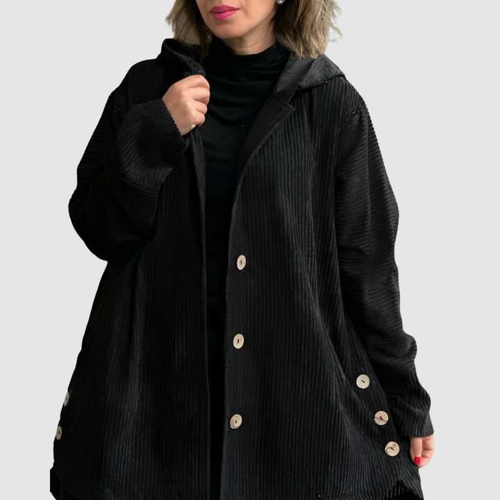 Stella - Chaqueta de terciopelo cómoda con capucha