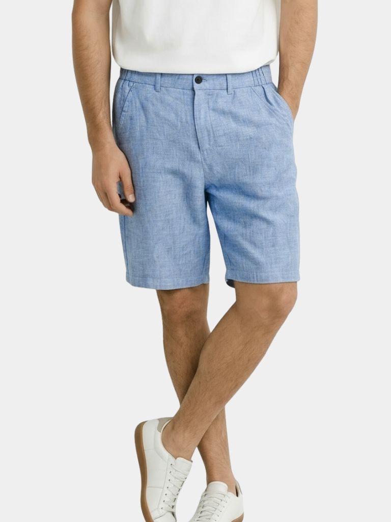Lino Bleu Horizon - Pantalones Cortos