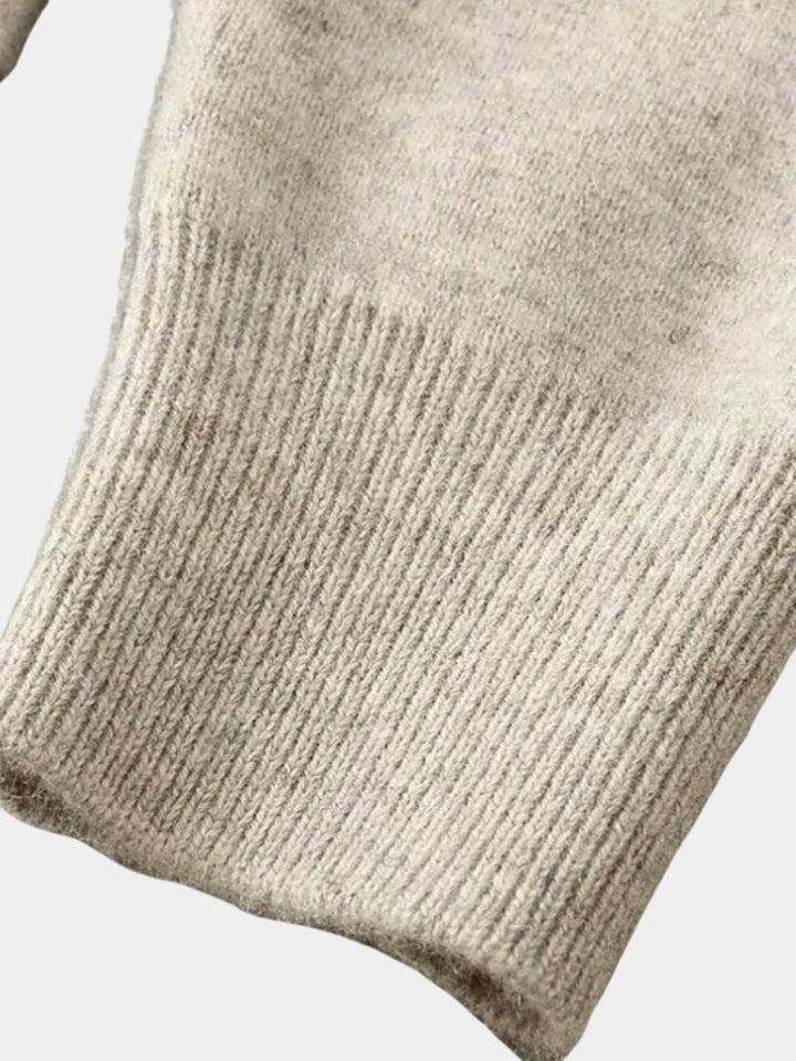 Suéter de Punto 100% Lana Merino con Cuello en V