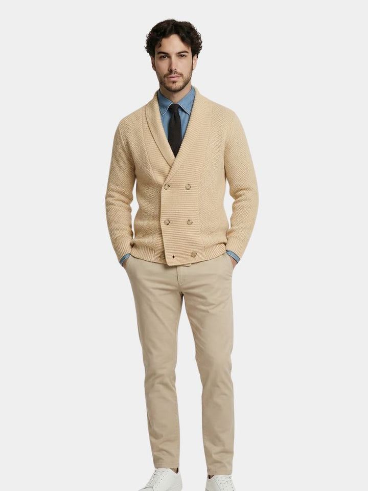 Cardigan de Punto Británico Elegante