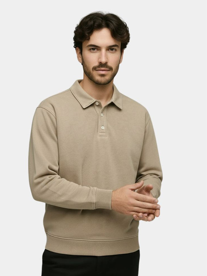 Canyon Mist Long Sleeve Polo Shirt