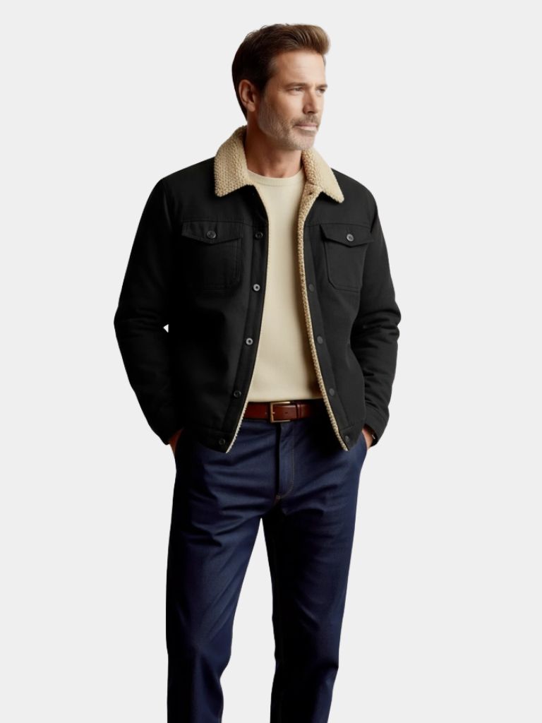 Chaqueta Bomber Vintage de Forro Polar