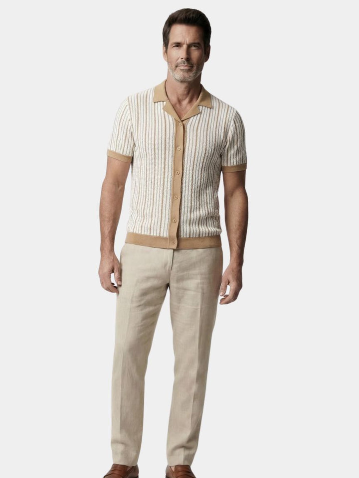 Camisa Polo de Punto a Rayas