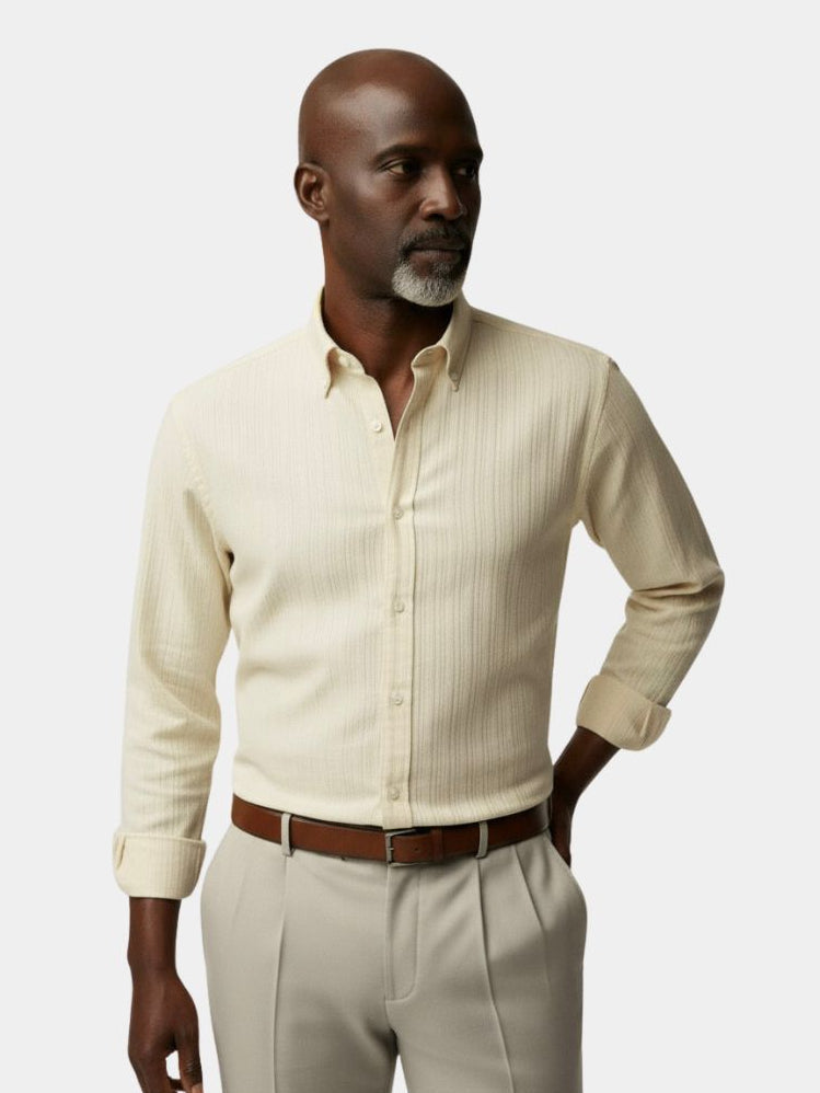 Camisa de Rayas Seersucker con Botones