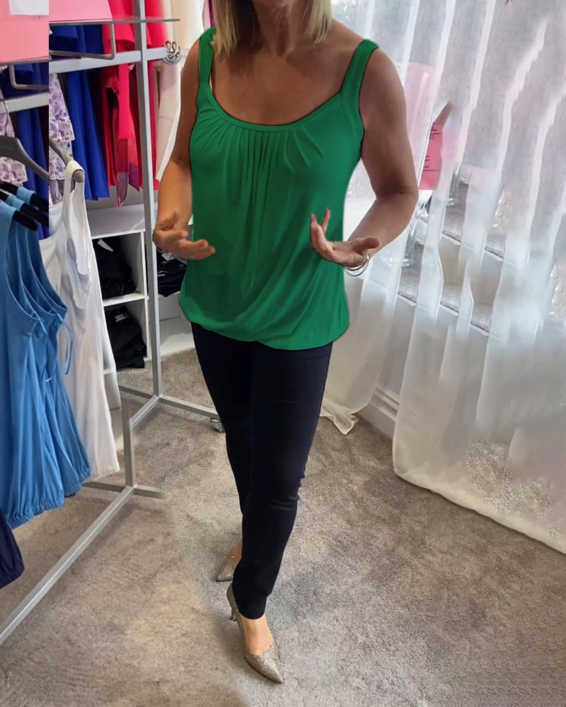 Robin™ | Top de verano sin mangas con cuello redondo
