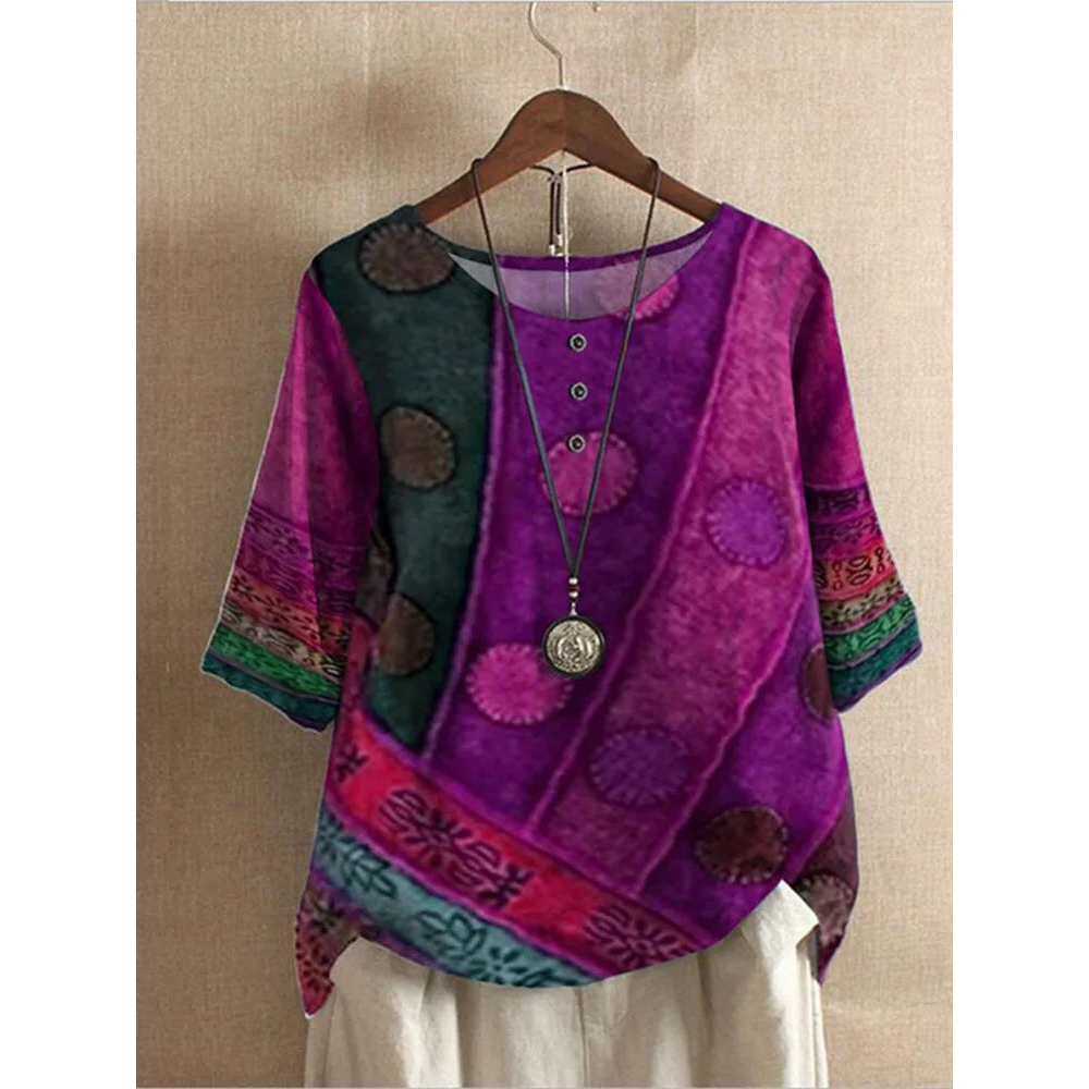 Valerie - Top boho colorido