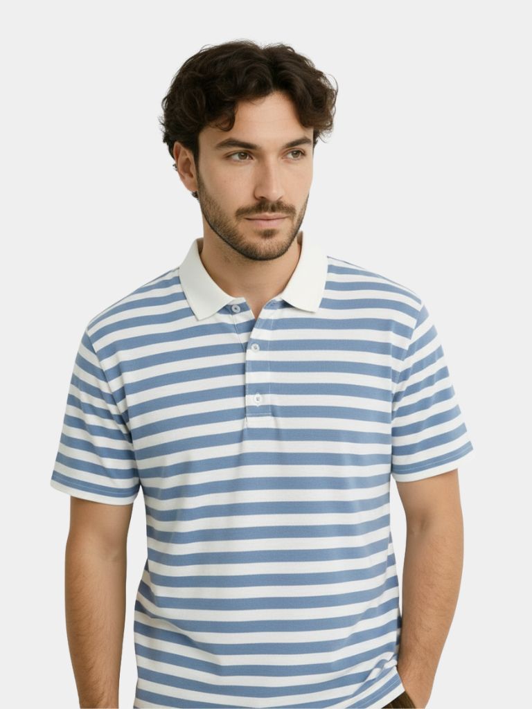Azure Nautical Polo
