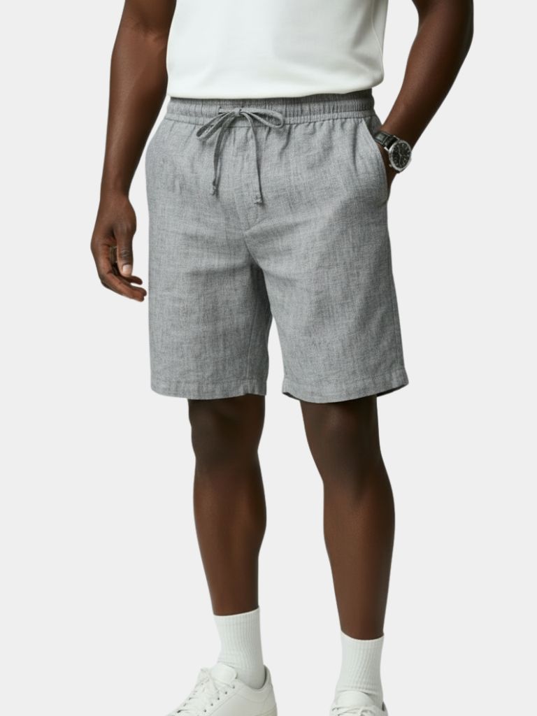 Shorts de Lino Gris Mariner