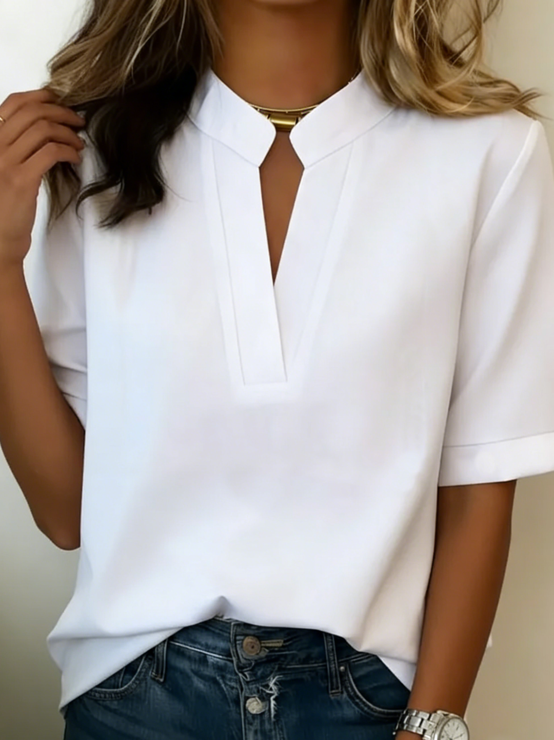 Valeria | Camisa Relajada de Manga Corta