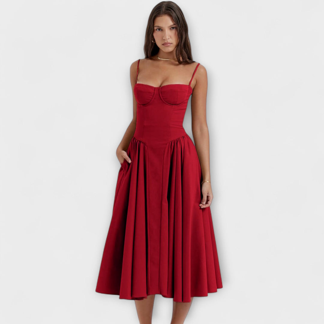 Rosalie - Elegante vestido de corsé sin mangas