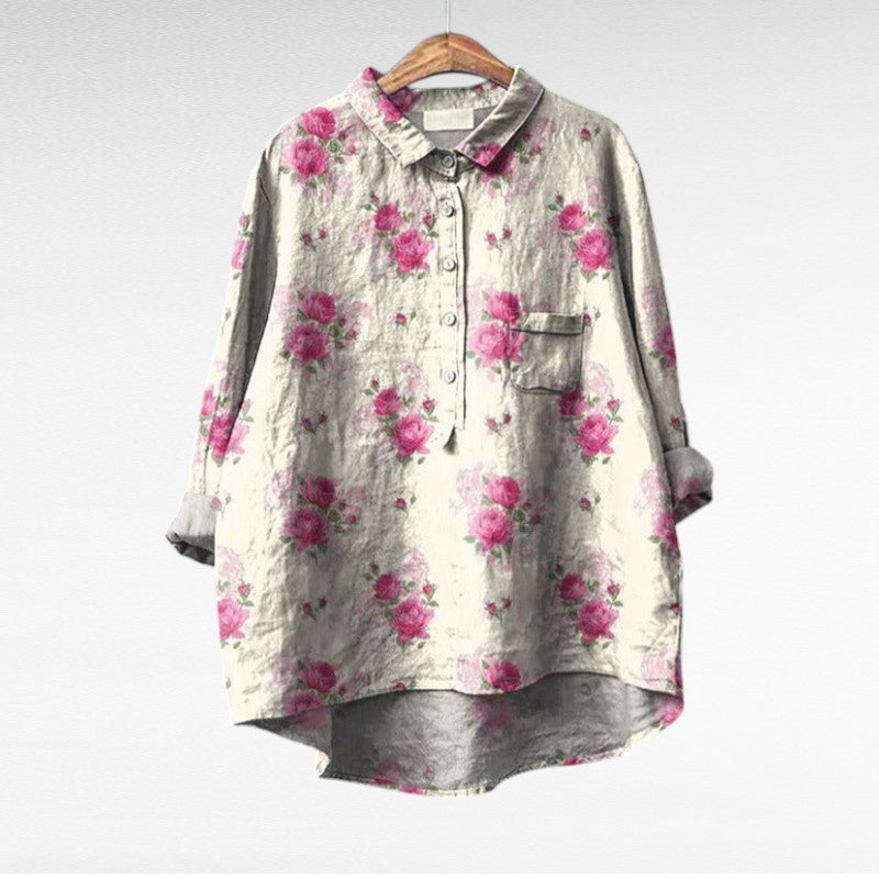 Blusa floral artística