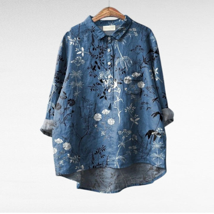 Blusa floral artística