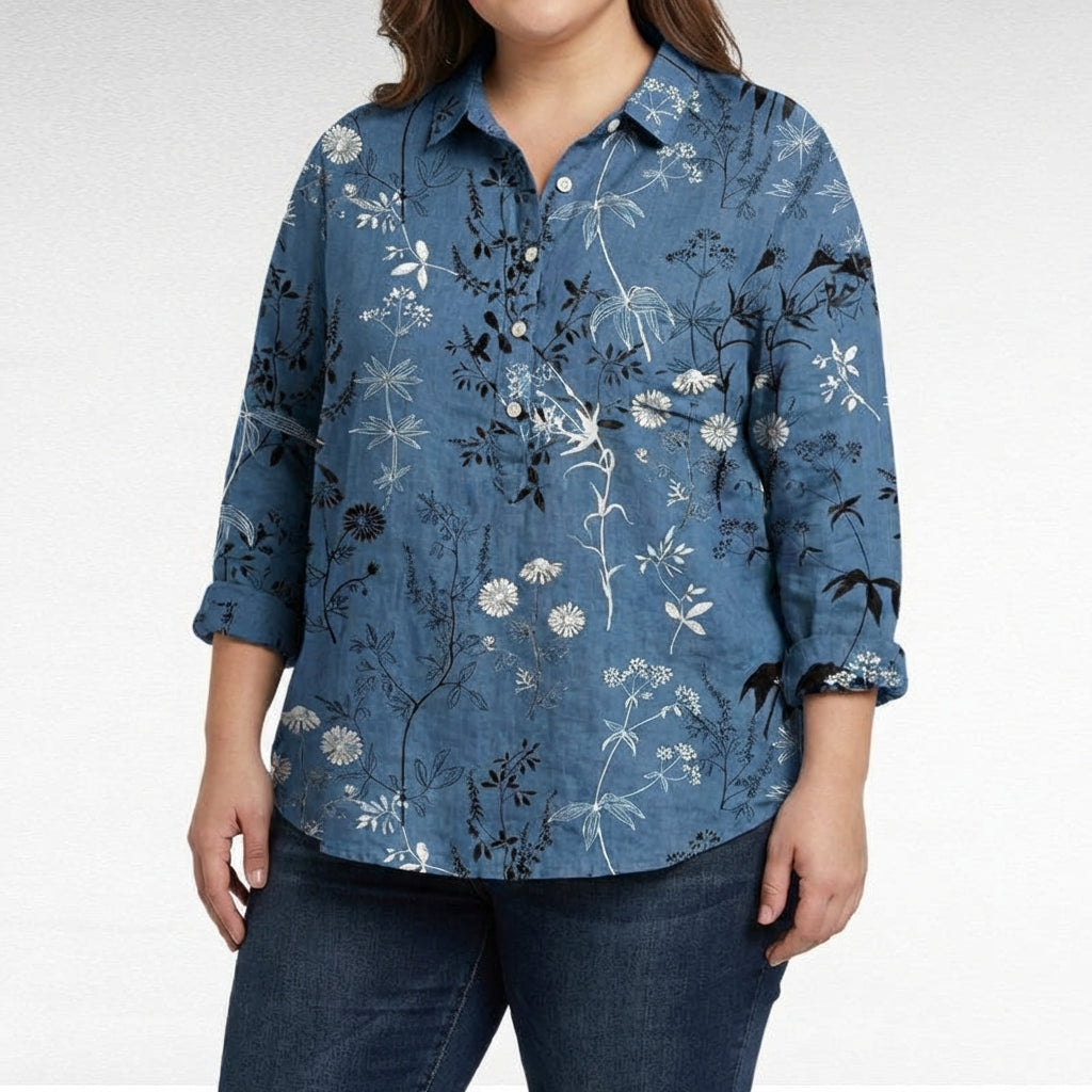 Claire™ | Blusa de lino elegante de verano