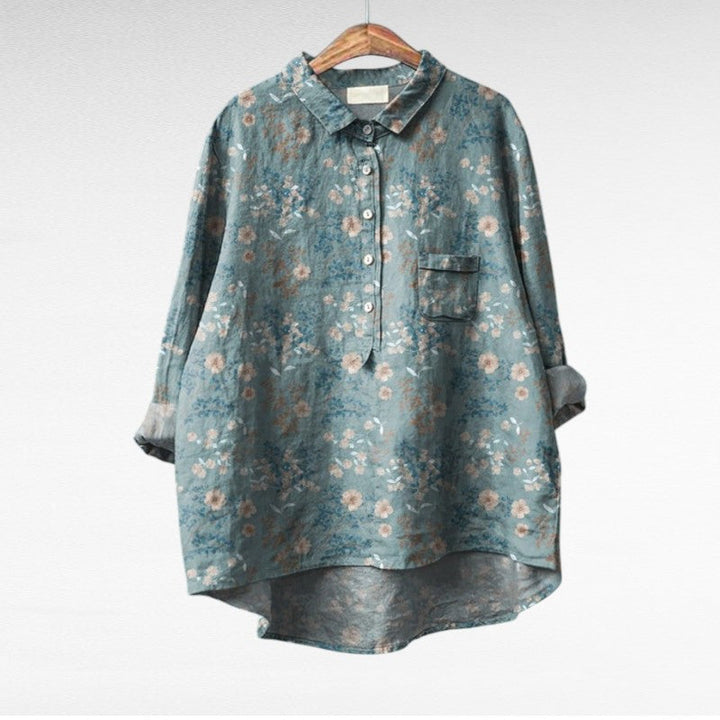 Blusa floral artística