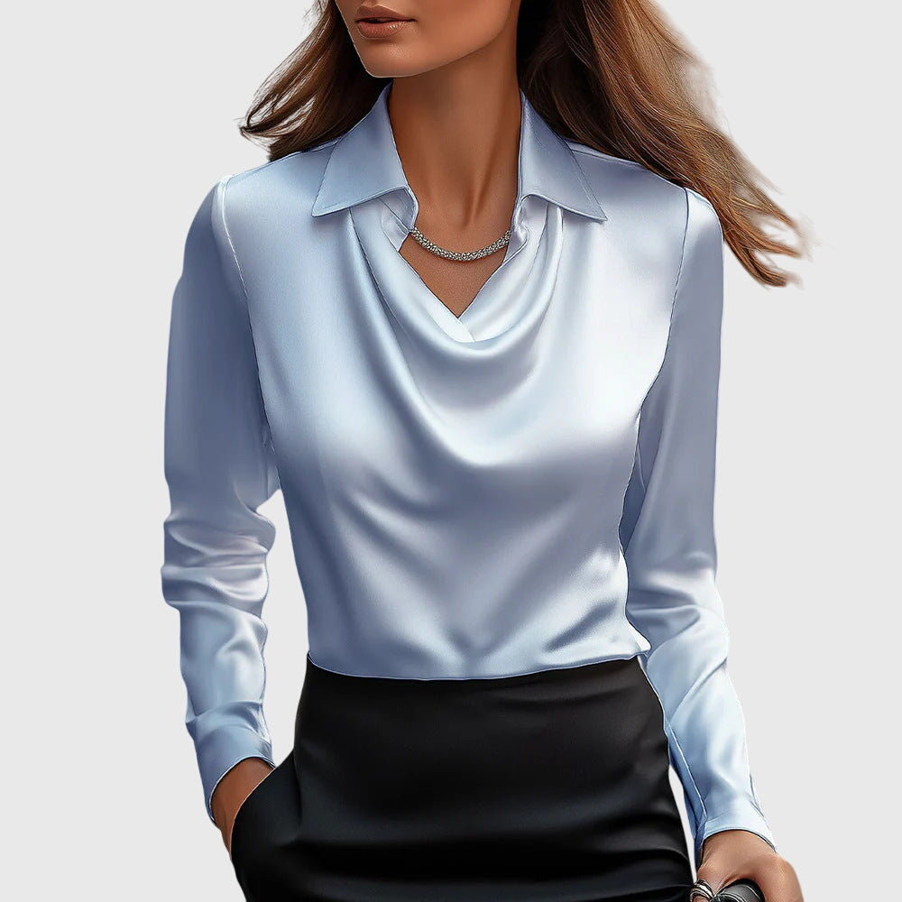 Aisha™ | Blusa brillante fluida