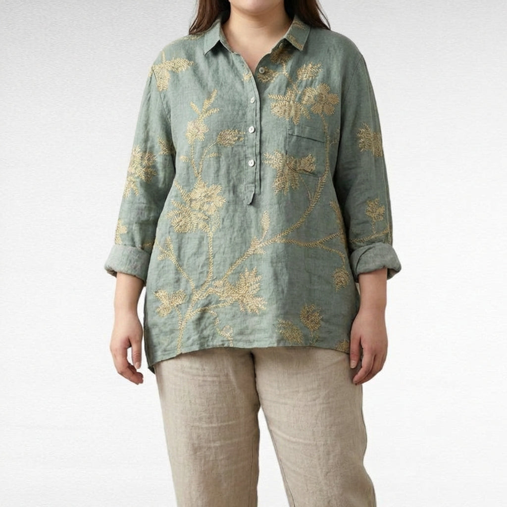 Claire™ | Blusa de lino elegante de verano