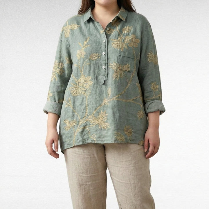 Claire™ | Blusa de lino elegante de verano
