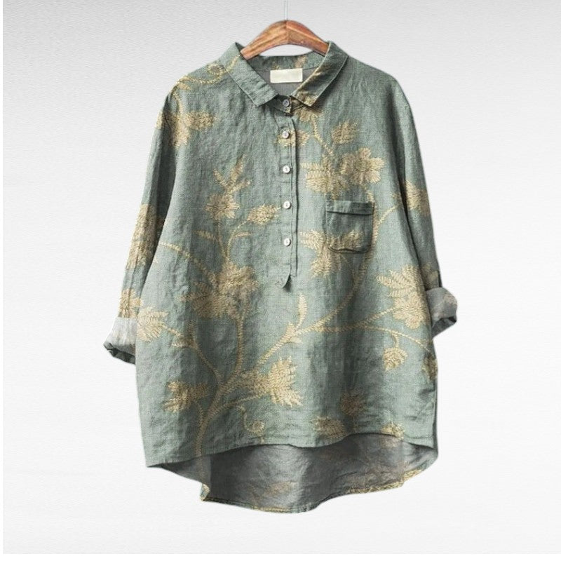 Blusa floral artística