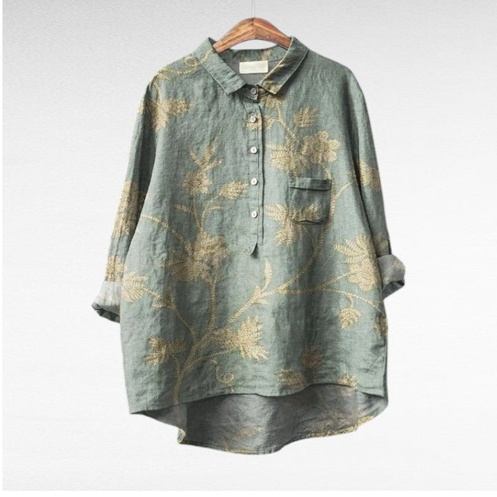 Blusa floral artística